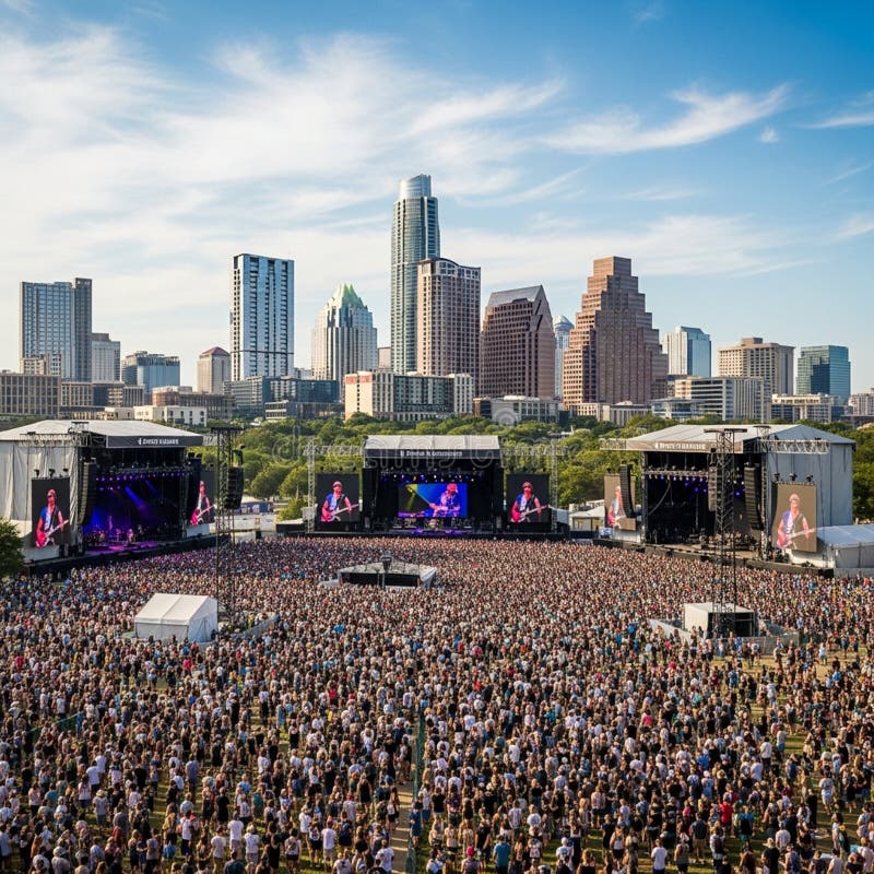 Multi-day music festival with multiple performance stages