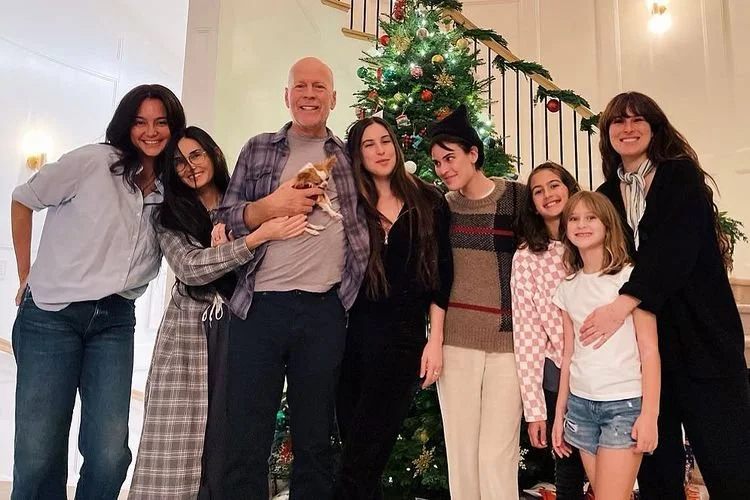 The Willis-Moore blended family in happier times