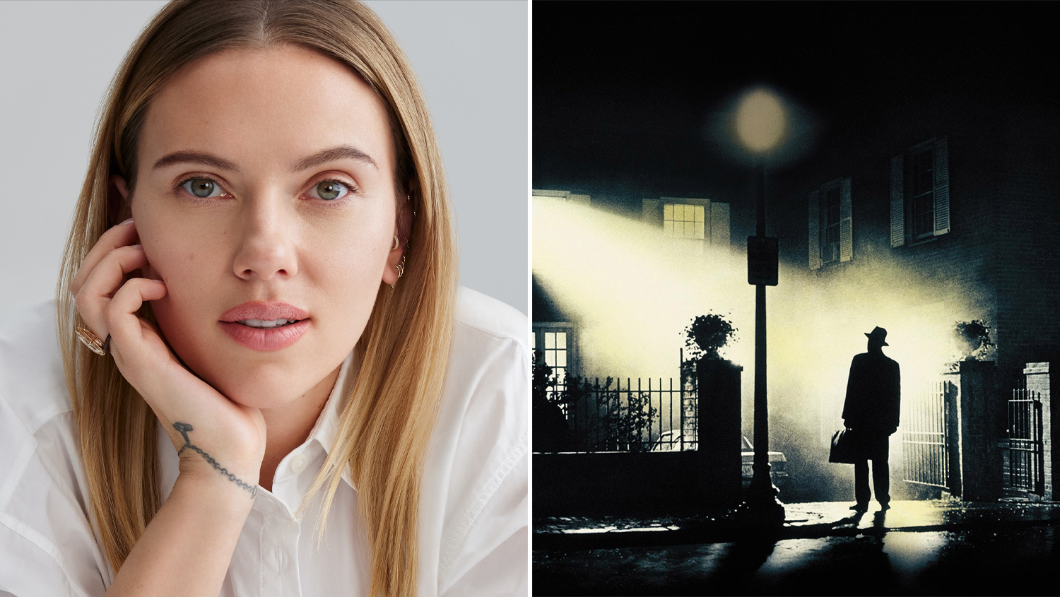 Scarlett Johansson at a film production meeting