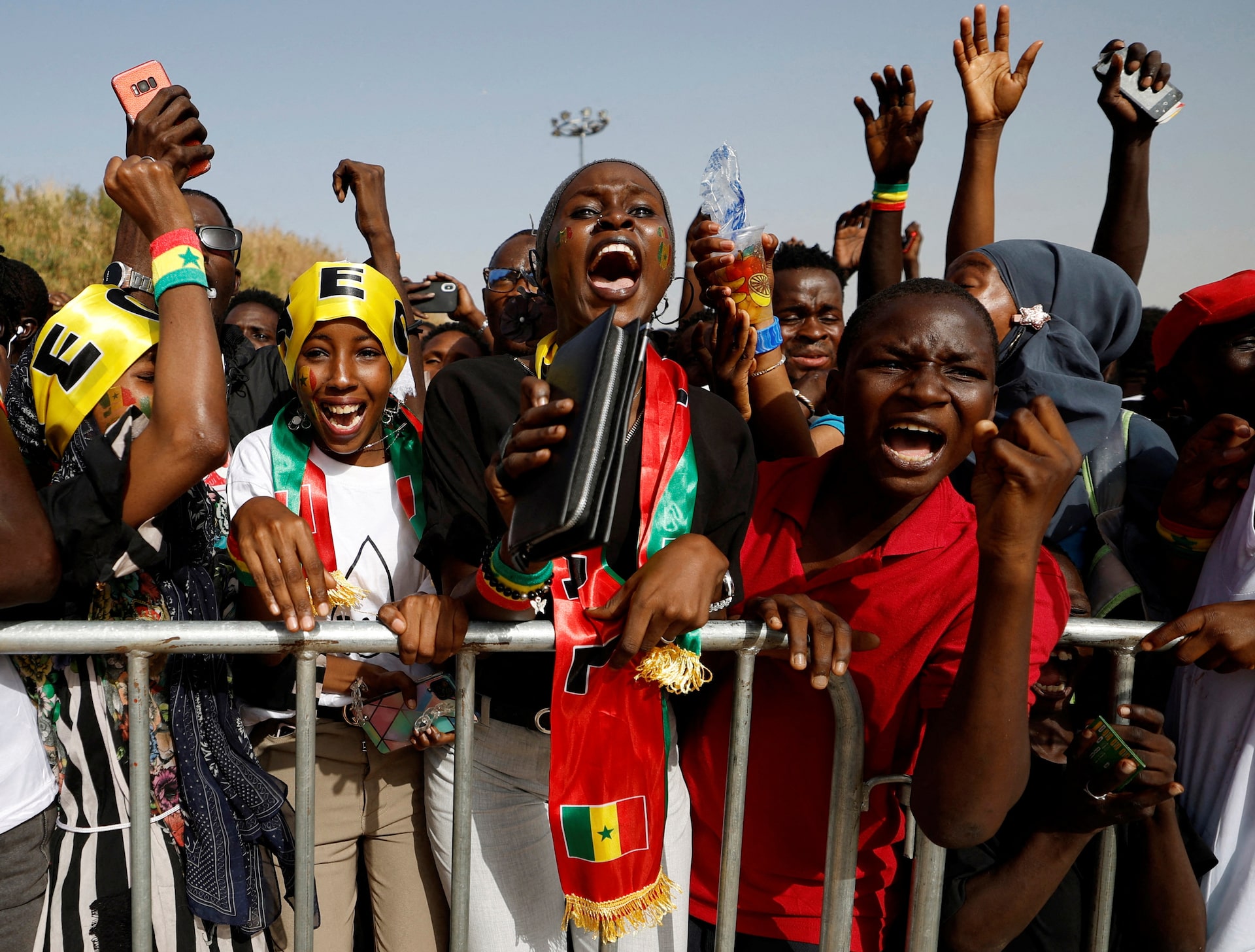 FIFA World Cup international fans celebrating