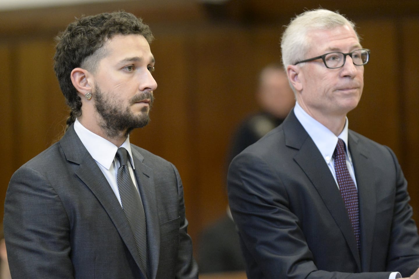 Shia LaBeouf at legal proceedings