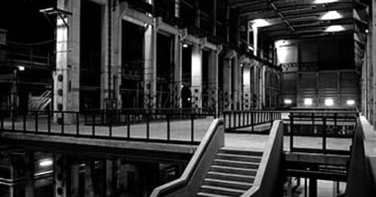 Berlin's Kraftwerk venue interior and stage setup