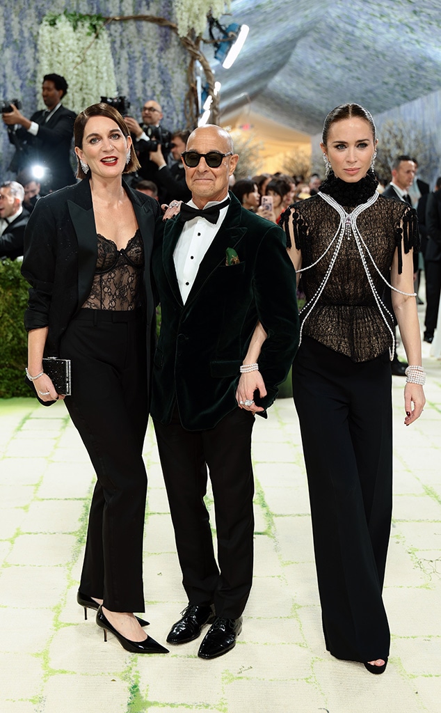 Stanley Tucci and Felicity Blunt at a formal event