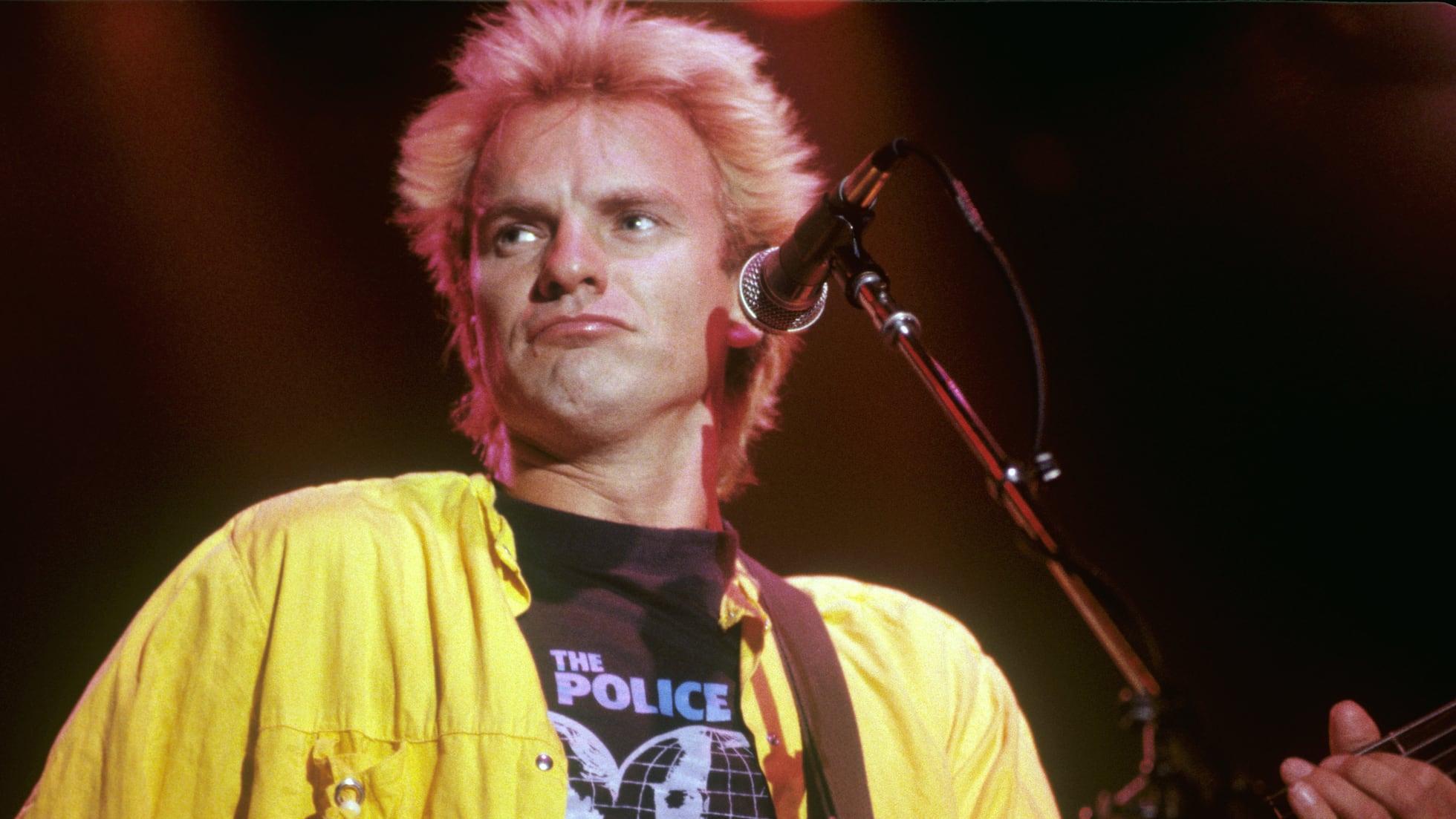 Sting performing with The Police band
