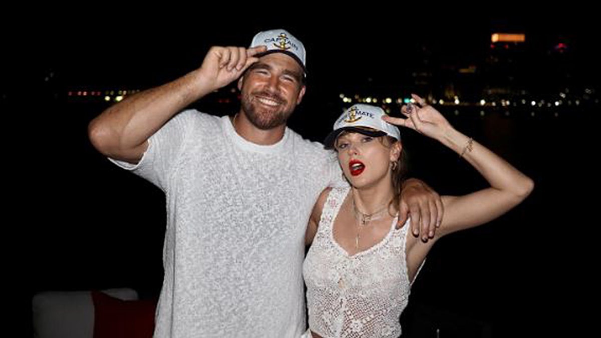 Taylor Swift and Travis Kelce at a public event