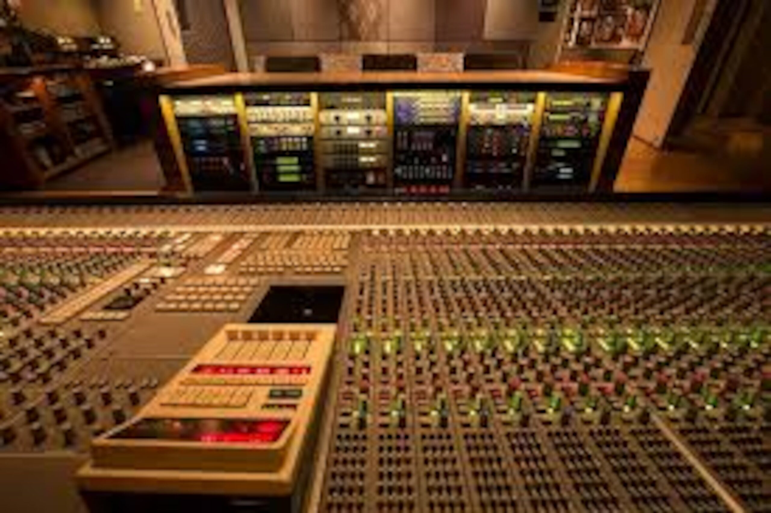 T.I. working in music production studio