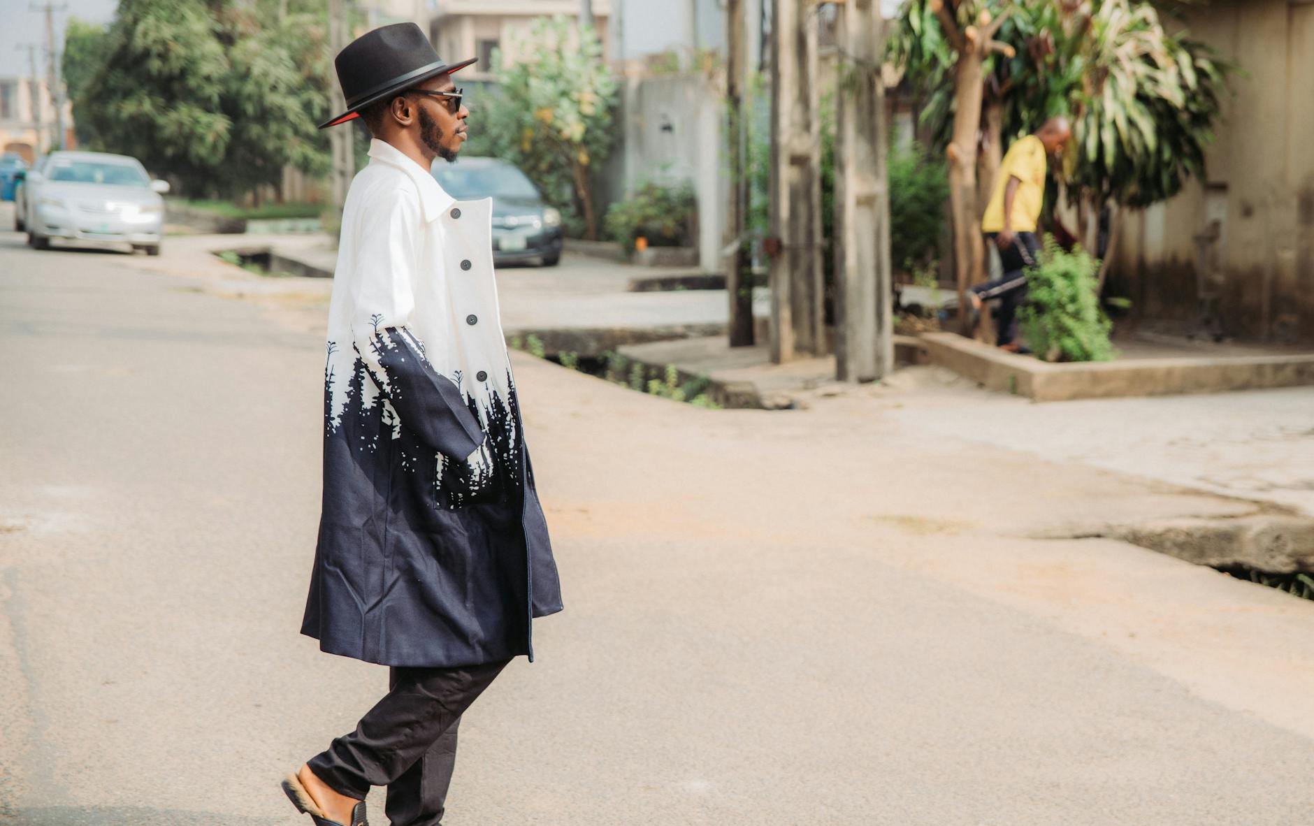 Timini Egbuson wearing casual menswear