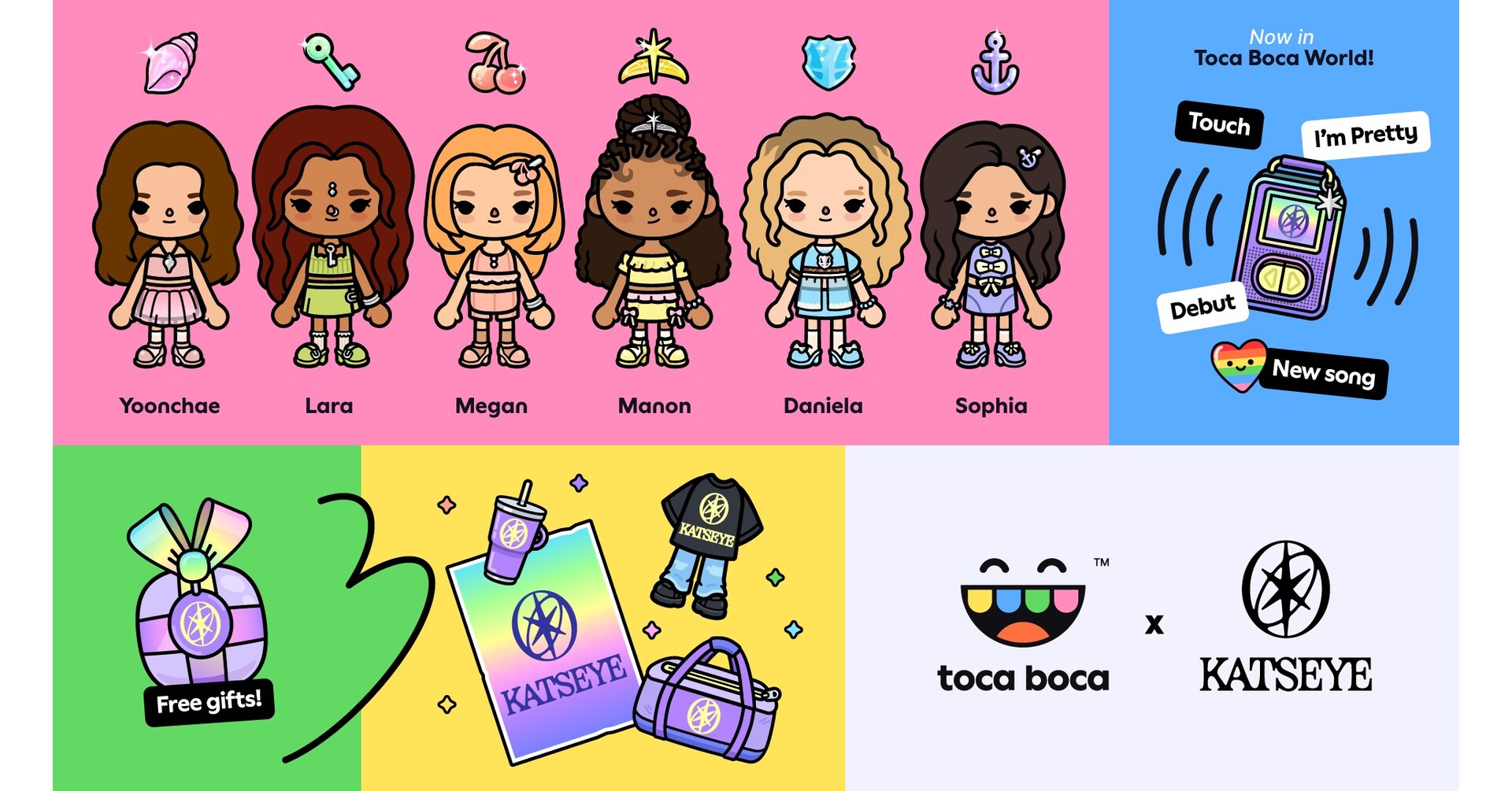 Toca Boca World app showing music integration features
