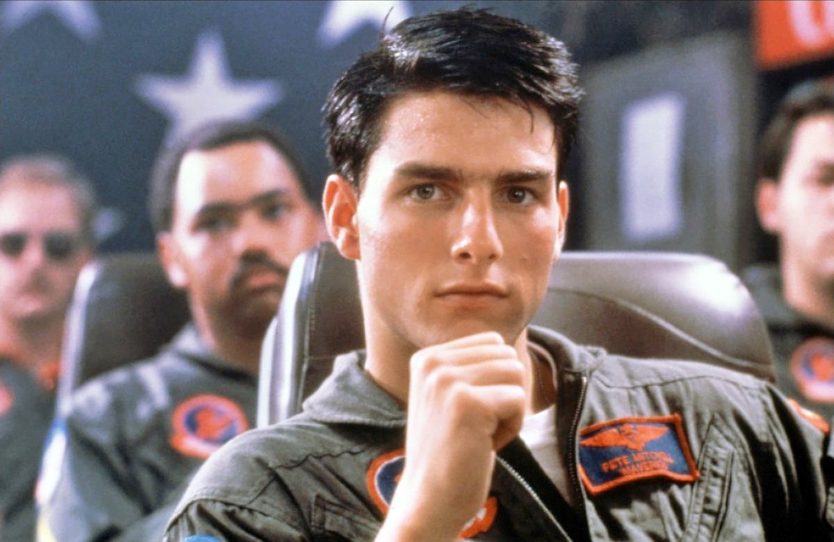 Tom Cruise as Maverick in the original Top Gun movie
