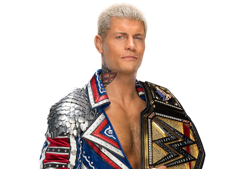 Cody Rhodes holding the Undisputed WWE Championship belt