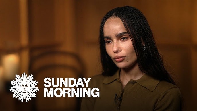 Zoë Kravitz speaking at entertainment industry event