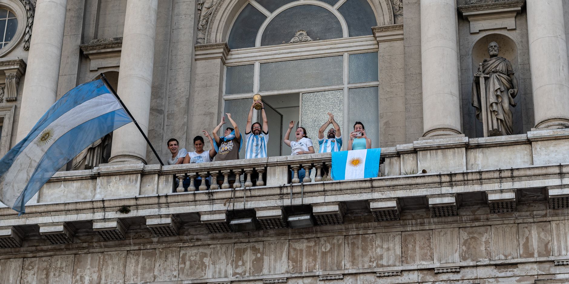 Argentina national football team celebrating World Cup qualification