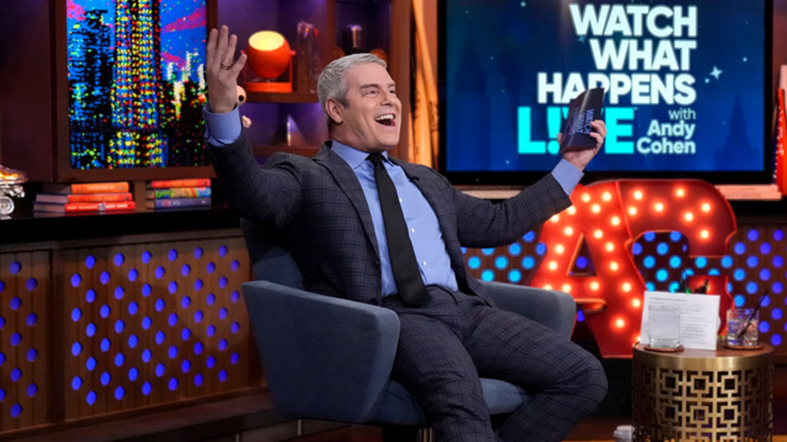 Andy Cohen hosting Watch What Happens Live on Bravo