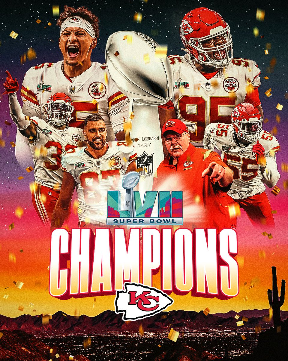 Kansas City Chiefs celebrating Super Bowl victory