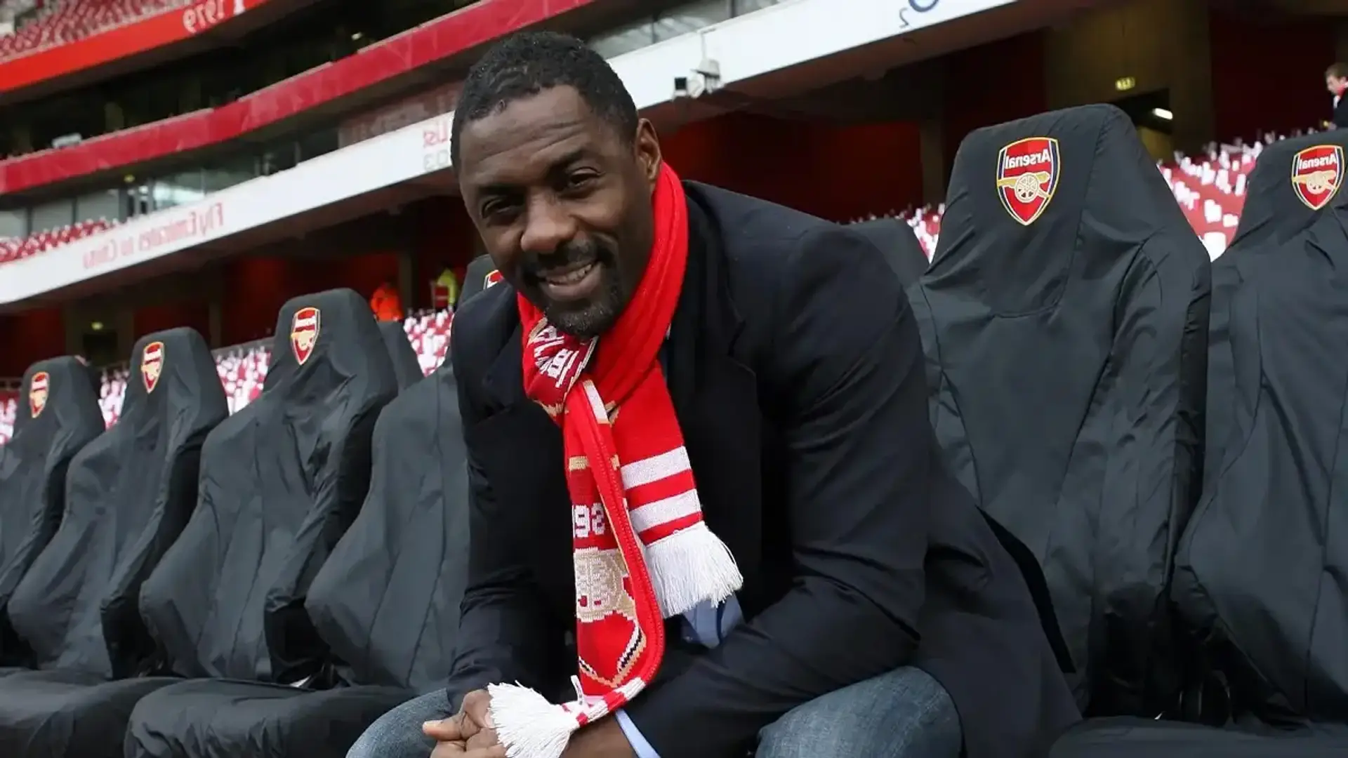 Actor Idris Elba supporting Arsenal