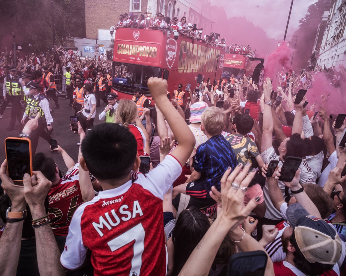 Arsenal supporters at Emirates Stadium