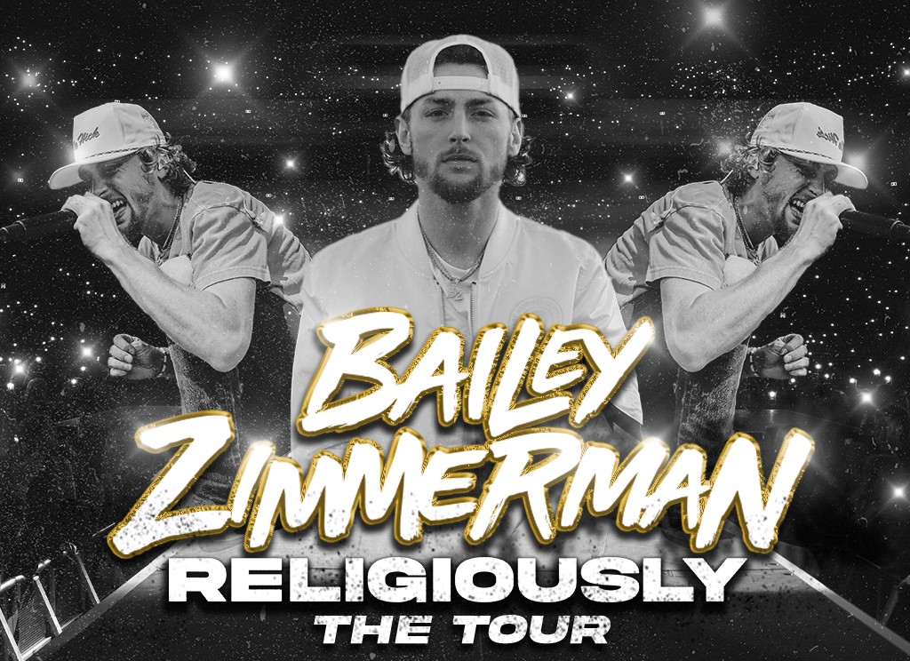 Bailey Zimmerman performing with his band on tour