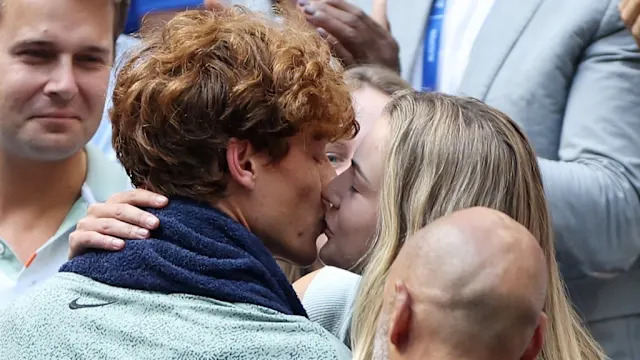 Jannik Sinner with girlfriend Anna Kalinskaya