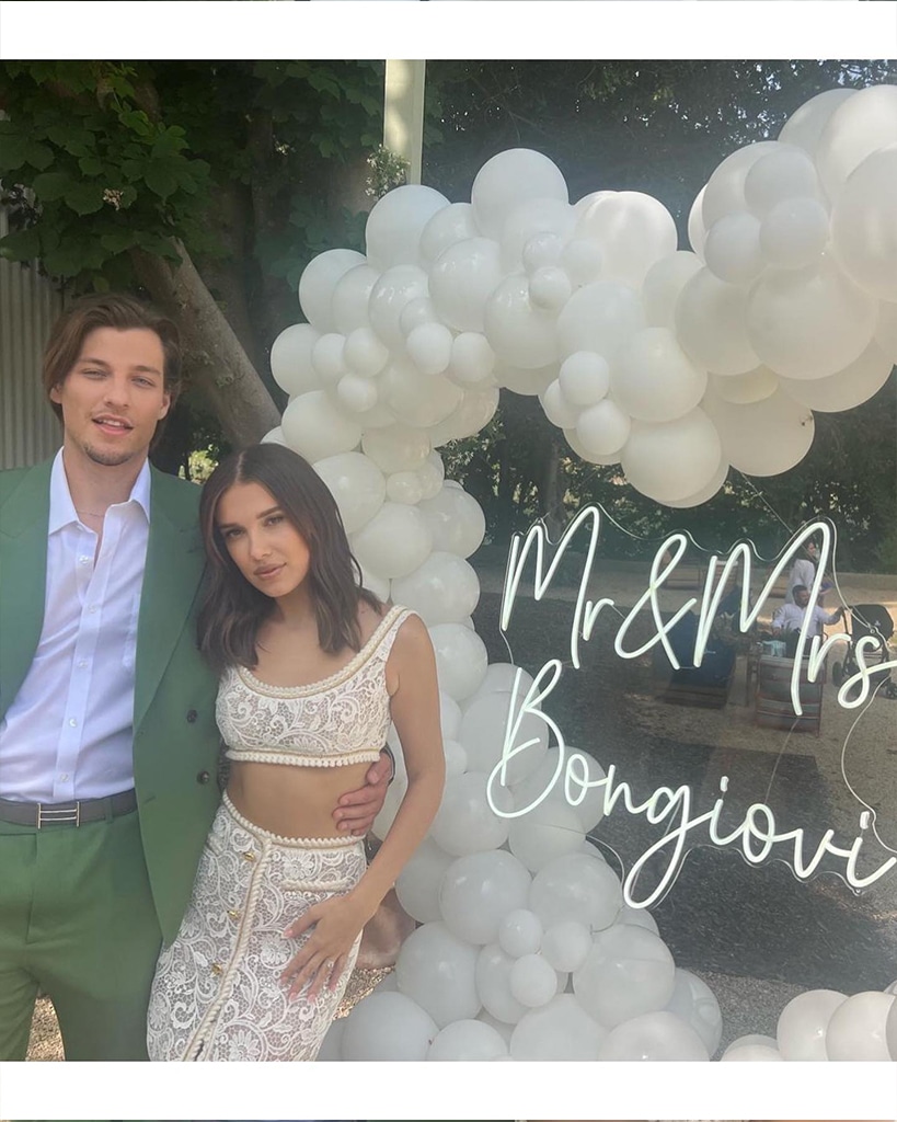 Millie Bobby Brown with her fiance Jake Bongiovi