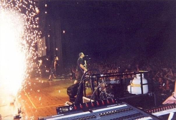 Blink-182 performing during their 2001 tour era