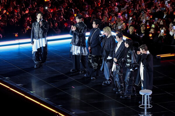 BTS performing on stage together