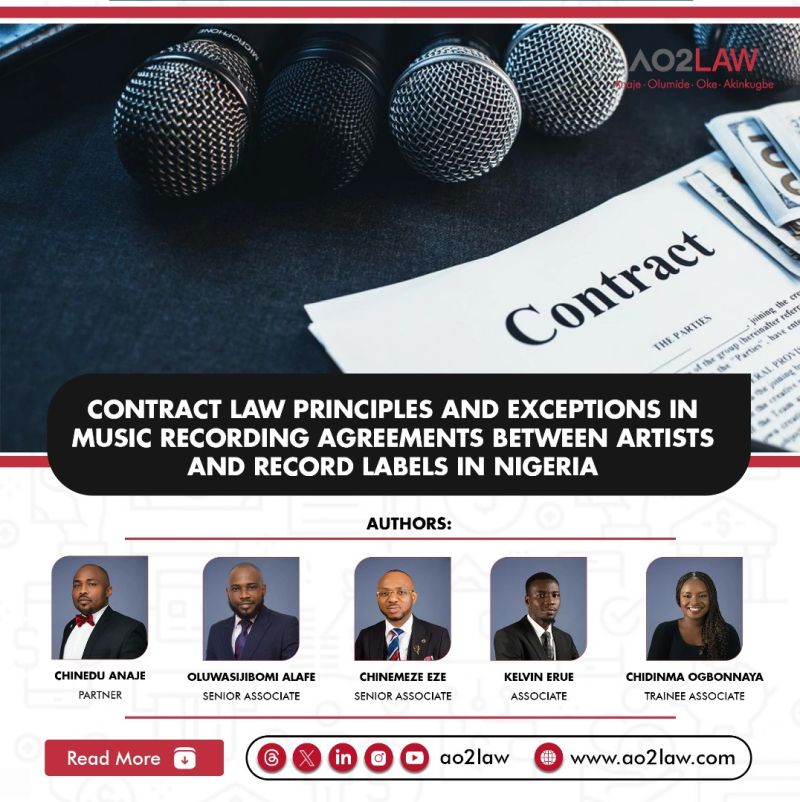 Music industry contracts and legal documents Nigeria