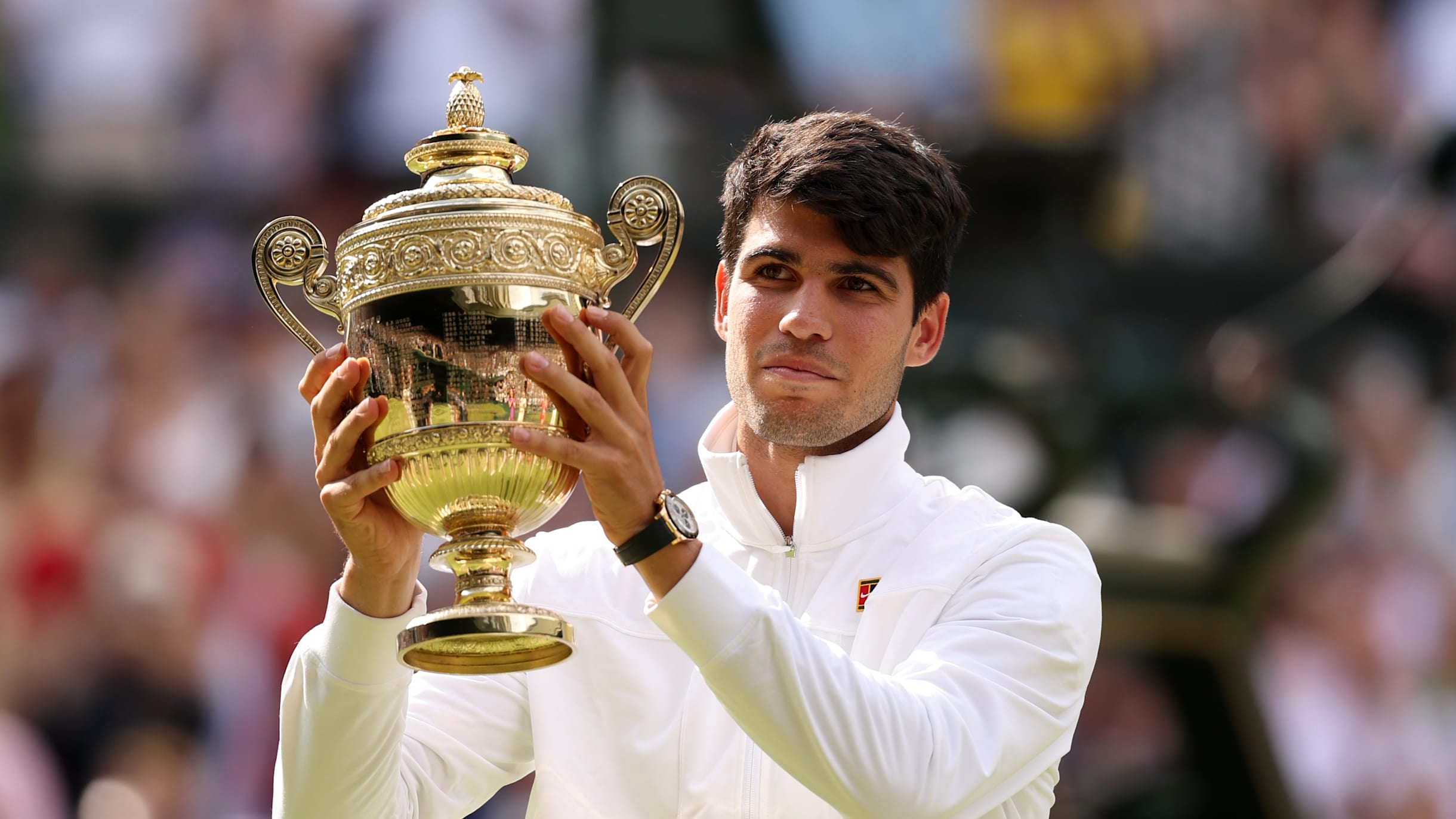 Carlos Alcaraz competing at Wimbledon