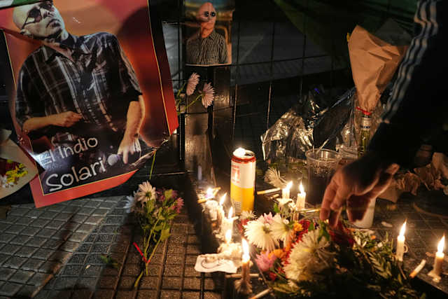 Fans gathering to honor Carlos Indio Solari's memory