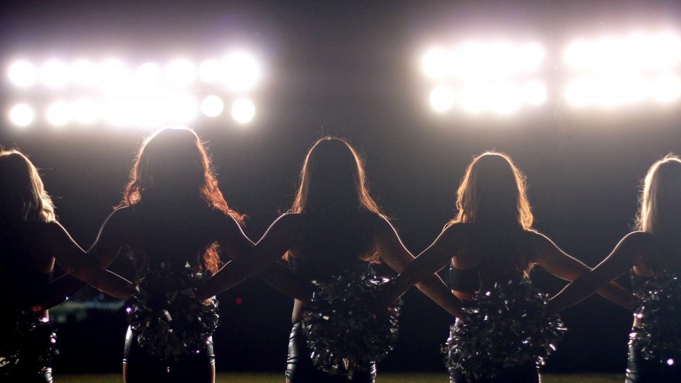 NFL cheerleaders sideline performance professional football