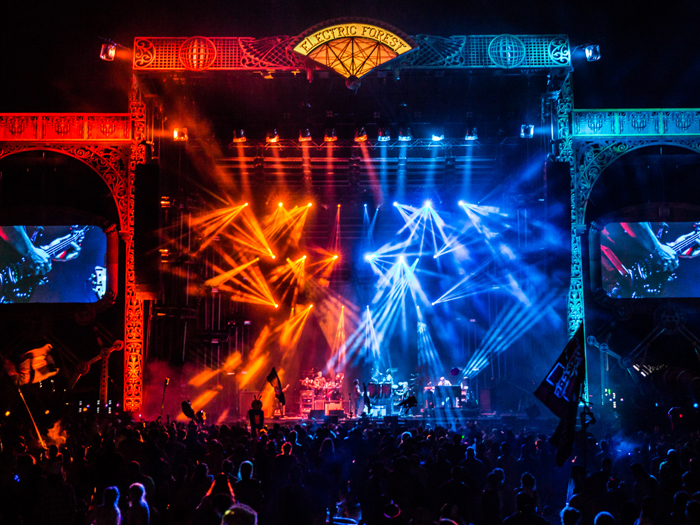 Electric Forest music festival main stage performance