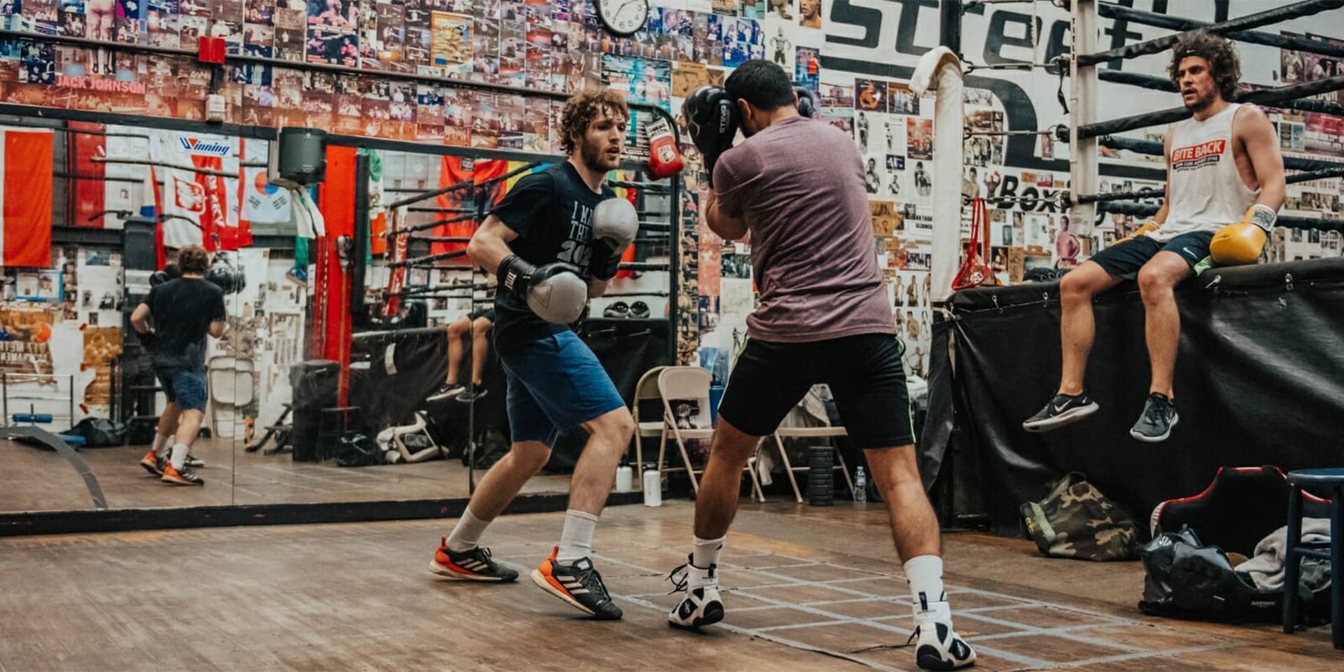Boxing gym training session New York