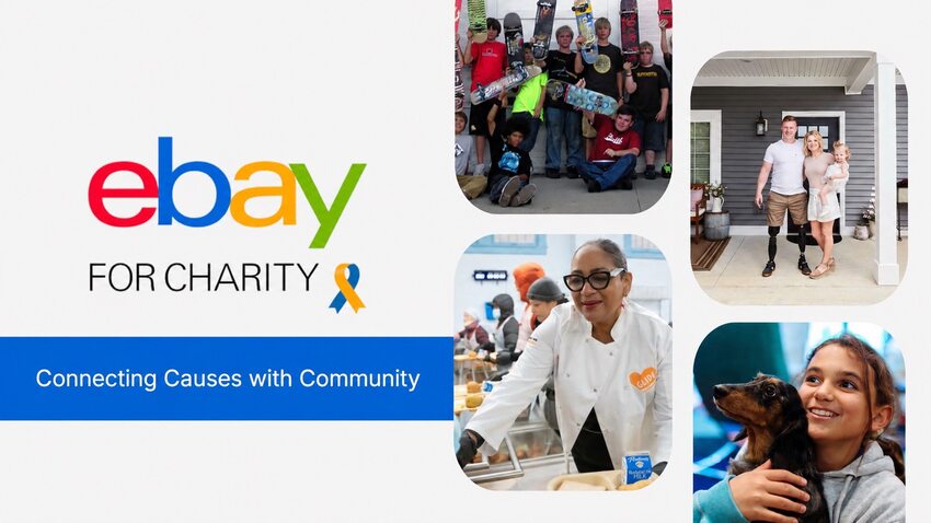 eBay online auction platform interface for charity sales