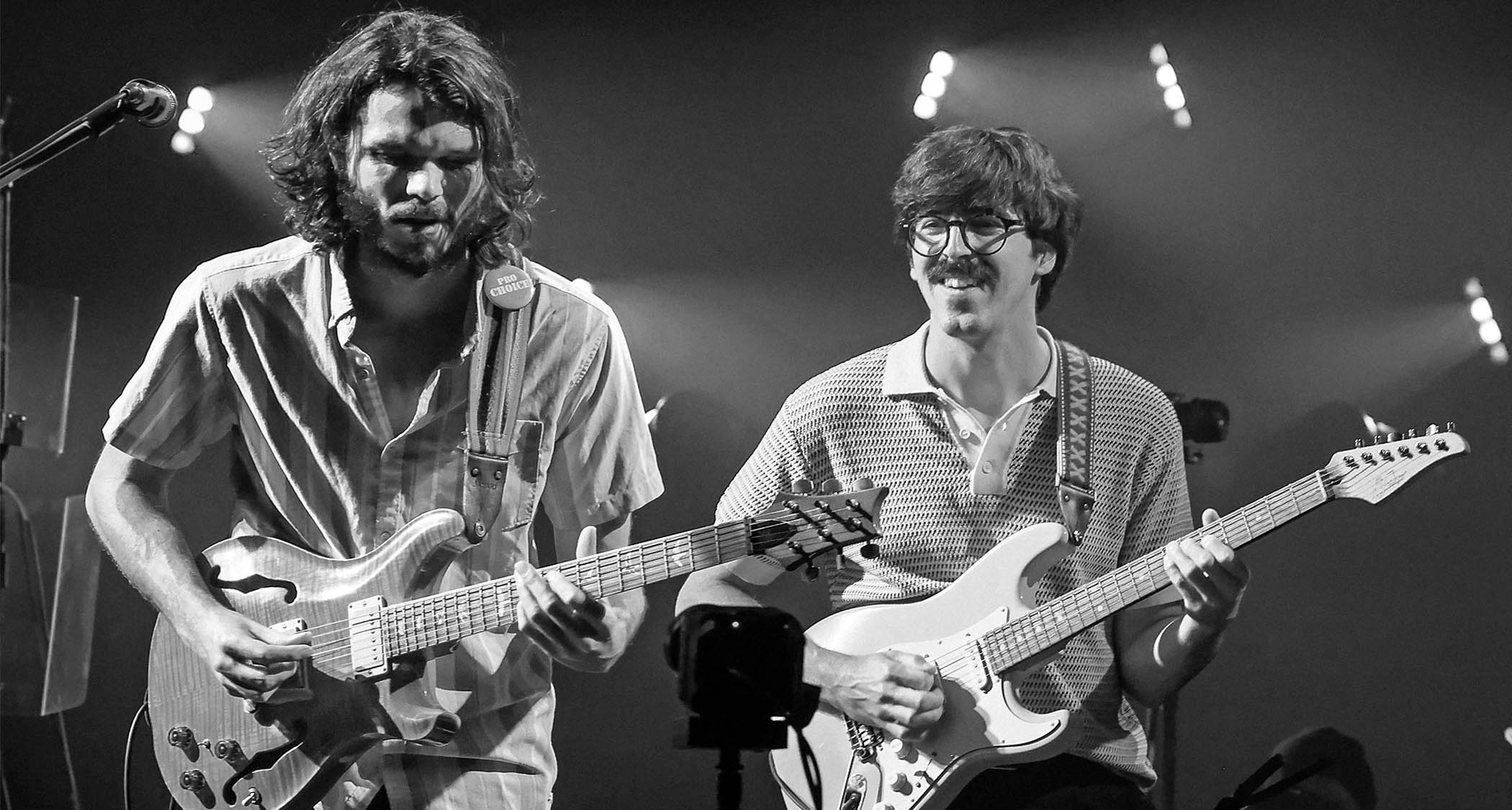Goose band members performing on stage