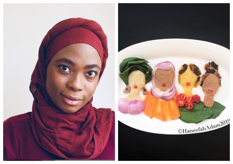 Haneefah Adam's artwork exploring identity and womanhood in Nigerian culture