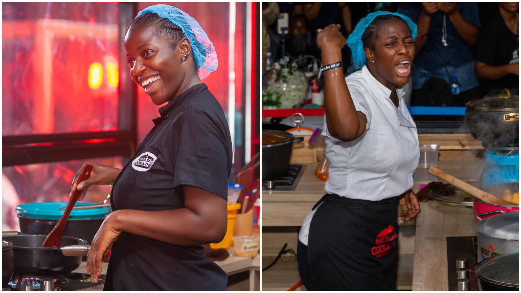 Hilda Baci during her record-breaking cooking marathon in Lagos