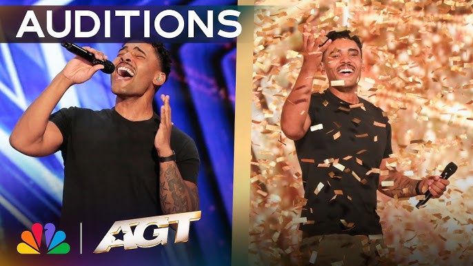 Army Sergeant Isaac Atkins performing on America's Got Talent