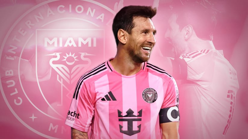 Lionel Messi playing for Inter Miami in MLS