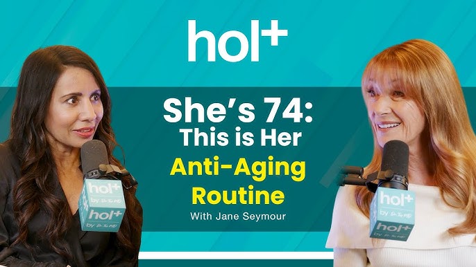 Jane Seymour speaking about her natural approach to beauty and aging