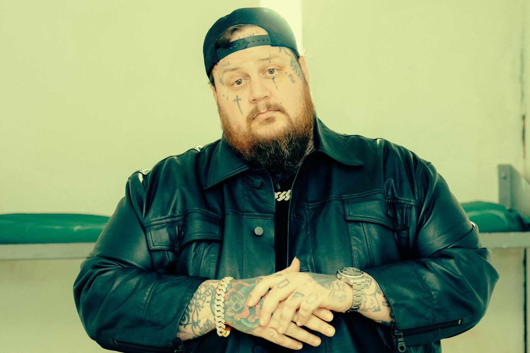 Jelly Roll performing live at a 2024 concert