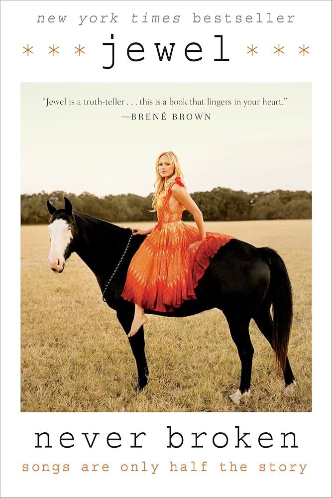 Jewel's memoir Never Broken book cover
