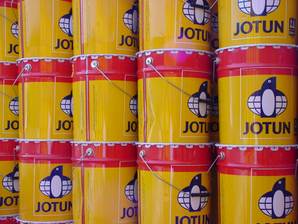 Jotun paint and coating products display in African market