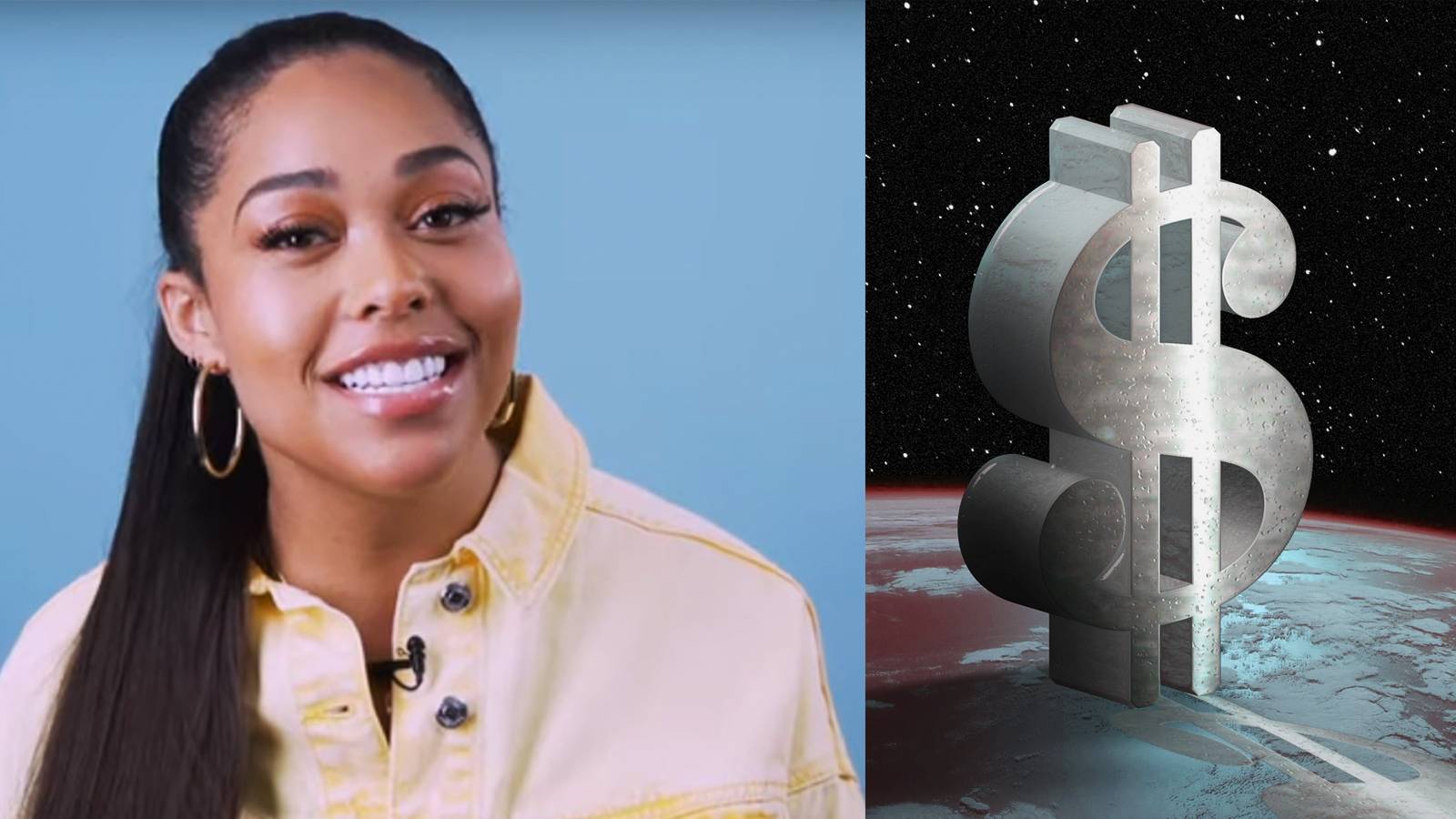 Jordyn Woods at business event or photoshoot