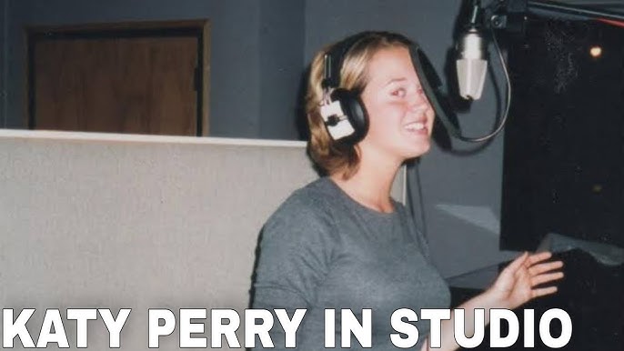 Katy Perry in a professional recording studio
