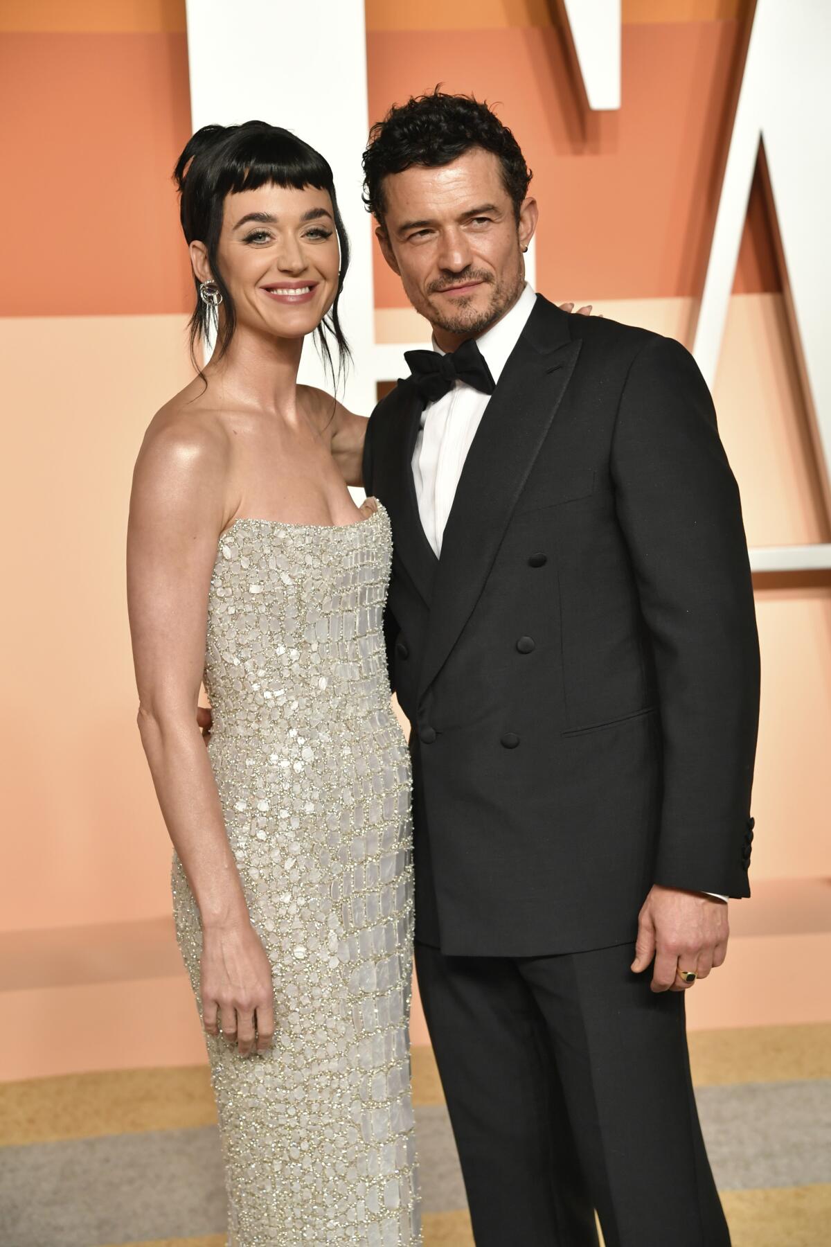 Katy Perry and Orlando Bloom at a public event