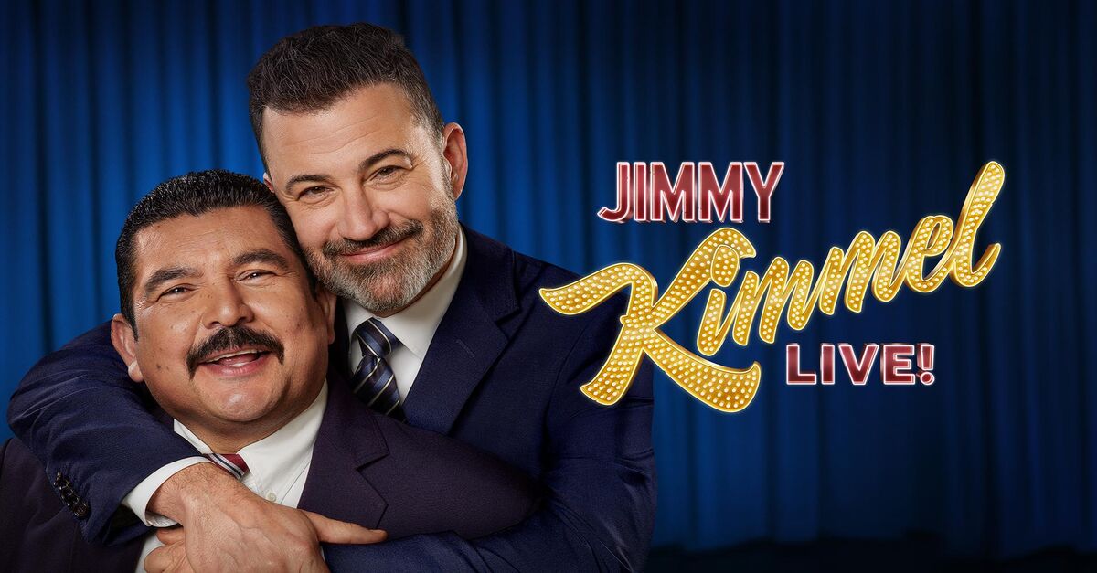 Jimmy Kimmel hosting his late night talk show