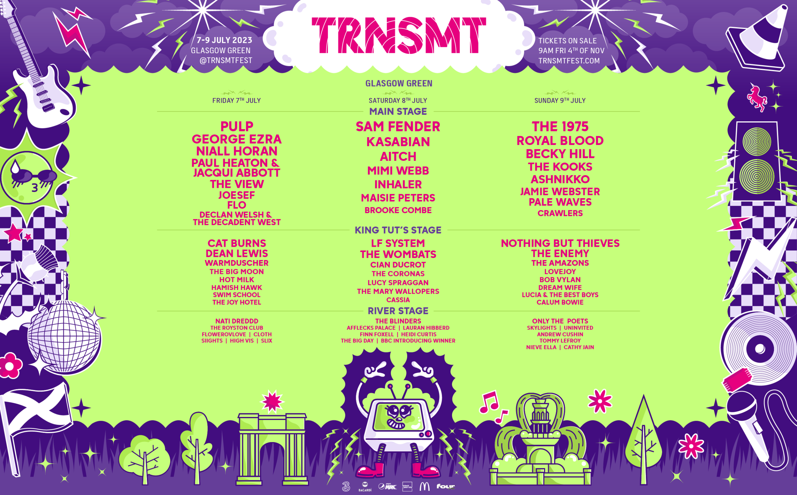 TRNSMT Festival main stage Glasgow Green crowd