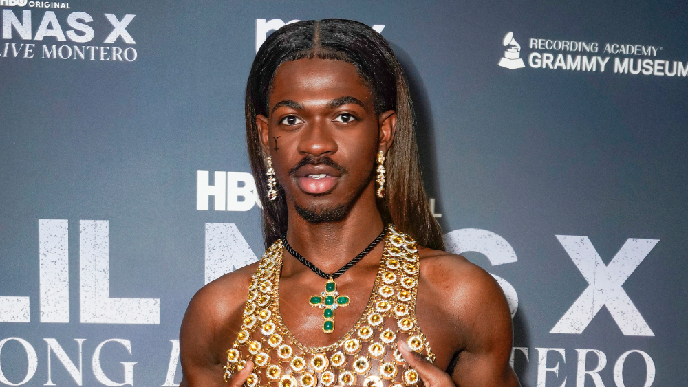 Lil Nas X speaking at an event or interview setting