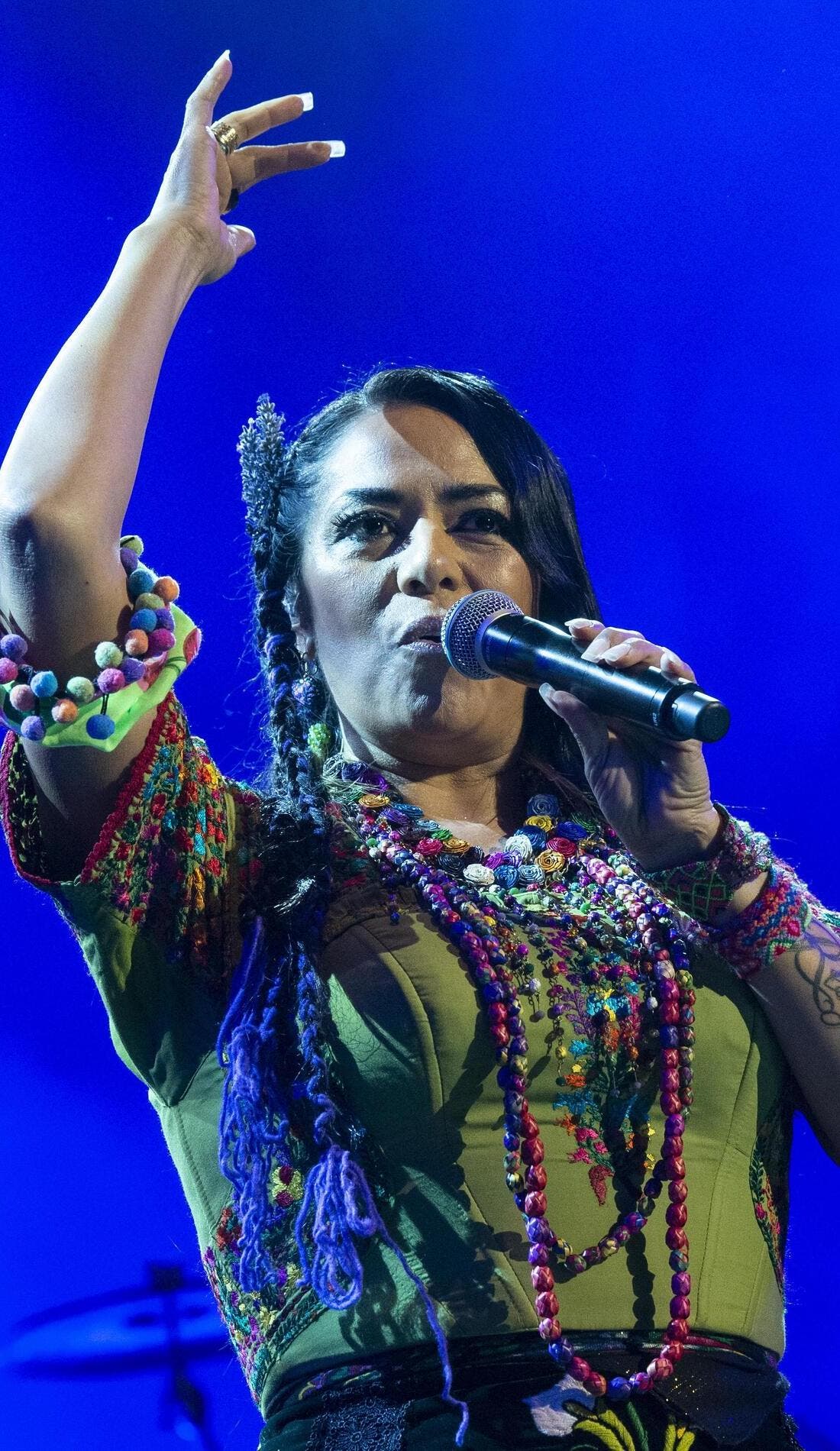 Lila Downs performing live on stage