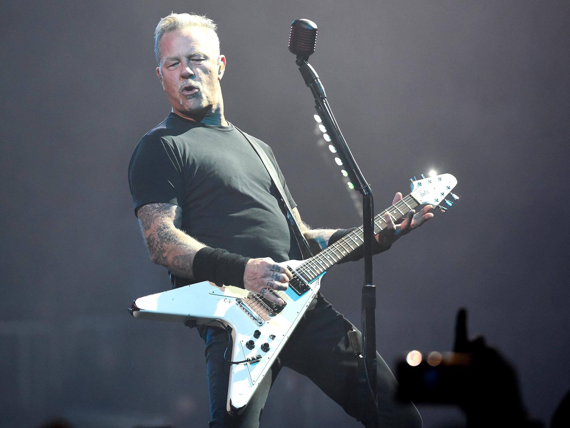 James Hetfield of Metallica performing live