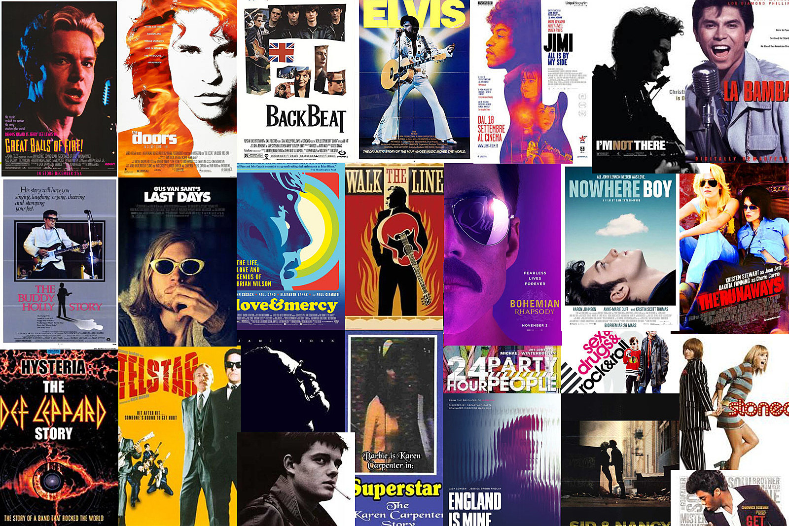 Collection of successful music biographical film posters